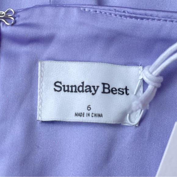 Aritzia Sunday Best Shimmer Mini Dress Lavender 6 NWT - Picture 11 of 15